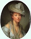 Jean Baptiste Greuze Famous Paintings - Young Woman in a White Hat